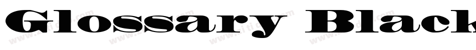 Glossary Black SSi Black字体转换